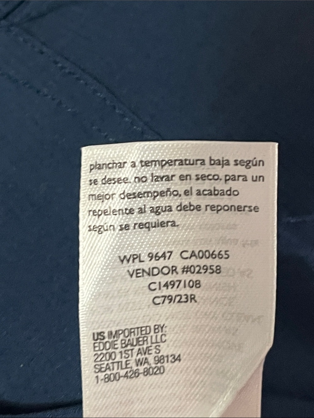 Eddie Bauer Ripstop Crop pants. Women’s size 12 NWT Navy Blue - Picture 8 of 10